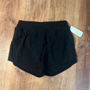 Black Mid-Rise Shorts